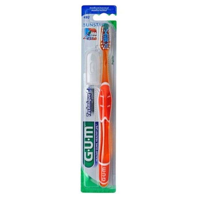 GUM BROSSE A DENTS R:492 TECH+ REGULAR MEDIUM