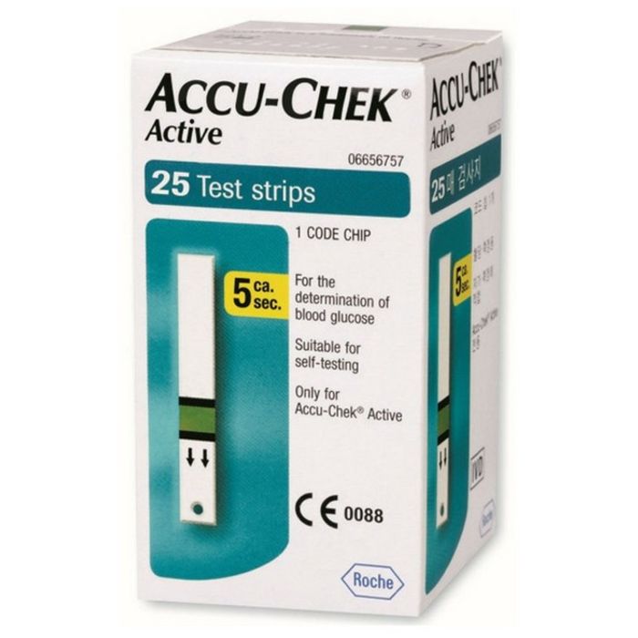 ACCU CHEK ACTIVE BANDELETTES X 25