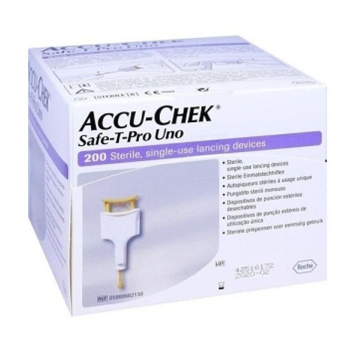ACCU CHEK SAFE-T-PRO UNO LANCET X 200