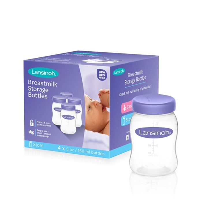 LANSINOH BOUTEILLES DE CONSERVTION 4X160ML