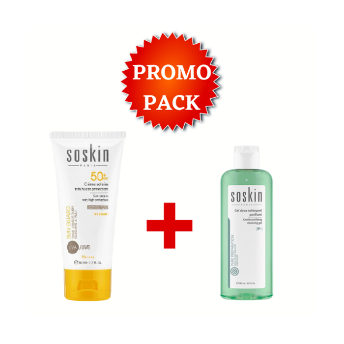 SOSKIN ECRAN IP50+ INVISIBLE RCHE+GEL 100ML PACK