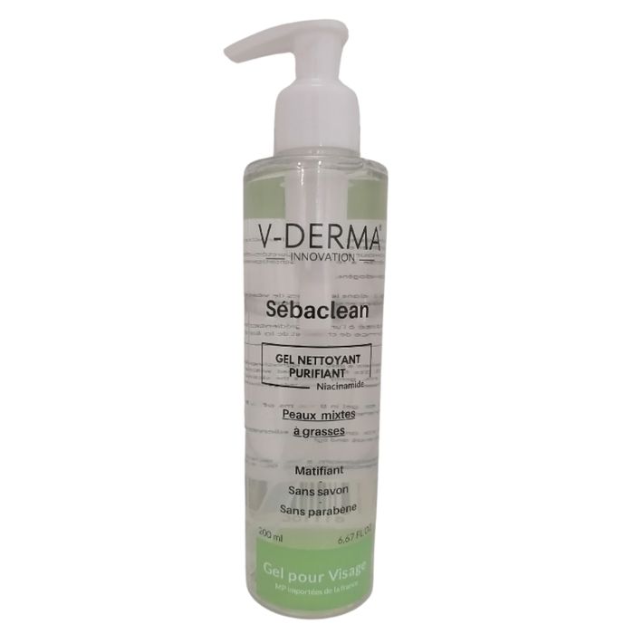 V.DERMA SEBACLEAN GEL NETTOYANT PURIFIANT 200ML