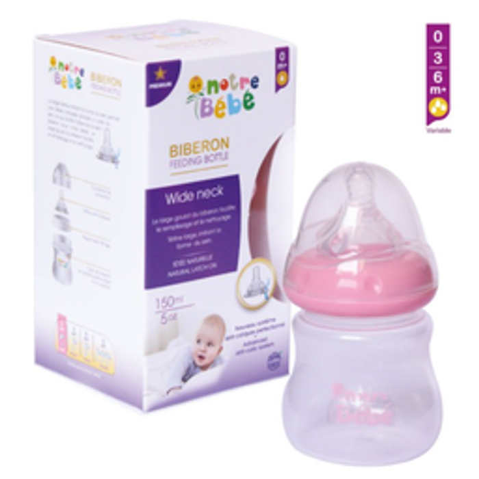NOTRE BEBE BIBERON WIDE NECK 150ML PREMIUM