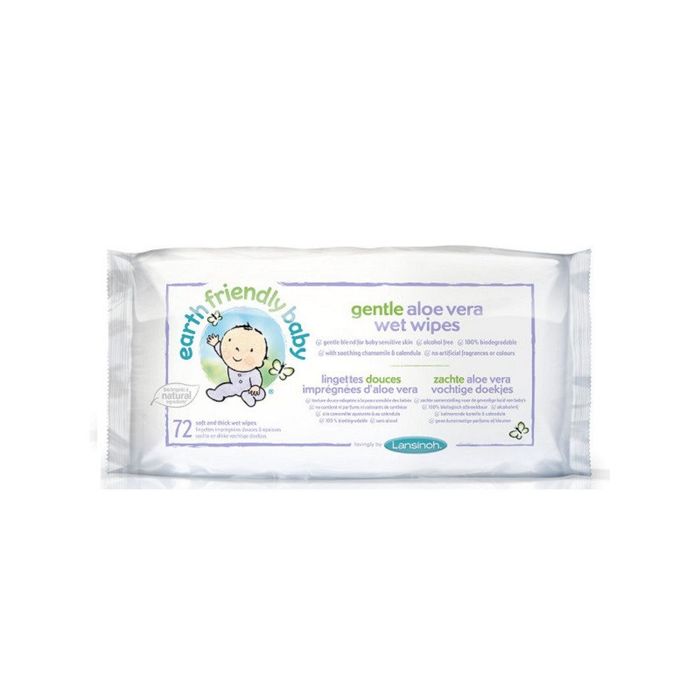 LANSINOH LINGETTES A L'ALOE VERA /72