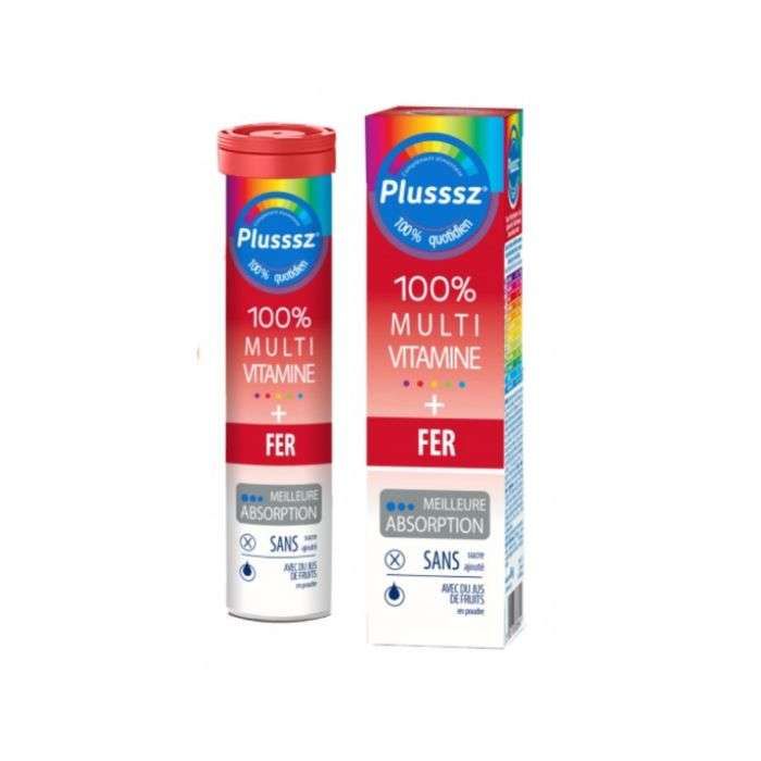 PLUSSSZ 100% MULTIVITAMINE + FER