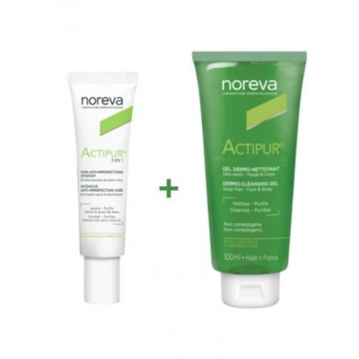 NOREVA ACTIPUR 3EN1 30 ML+ACTIPUR GEL DERMO NETTOYANT PACK