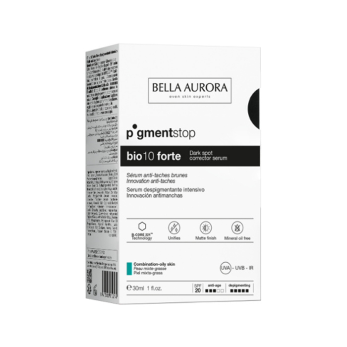 BELLA AURORA BIO10 SERUM ECLAT ANTI TACHE PEAUX MIXTE ET GRASSE 30ML