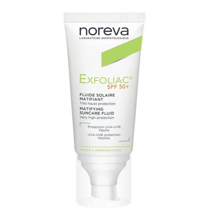 NOREVA EXFOLIAC FLUIDE SOLAIRE MATIFIANT SP50+