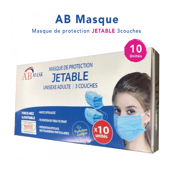 MASQUE DE PROTECTION EN TISSU X 10