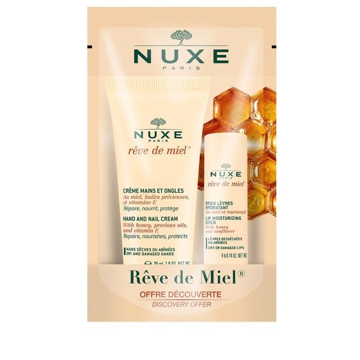 NUXE REVE DE MIEL DUO CREME MAINS30ML+STICK LEVRE4G 9608
