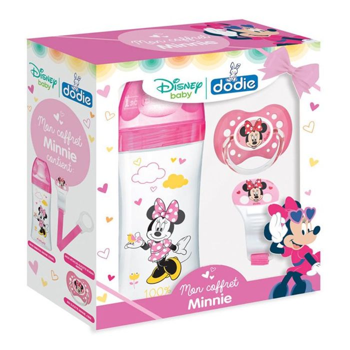 DODIE COFFRET MINNIE (BIBERON 330ML+SUCETTE+CHAINETTE)