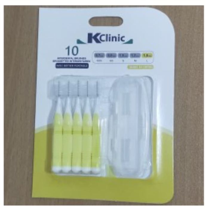 KIN BROSSETTES INTERDENTAIRE 1.5 MM JAUNE 10UNITES