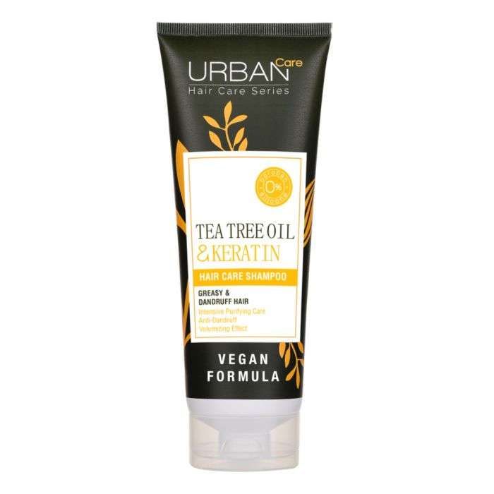 URBAN TEA TREE OIL&KERATINE SHAMPOING ANTI PELLICULE CHEVEUX GRAS