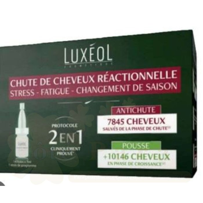 LUXEOL CHUTE DE CHEV REACTIONNELLE 2EN1 14FIOLESX7ML