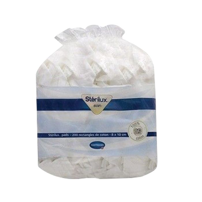 HARTMAN STERILUX PADS RECTANGLE DE COTON /200