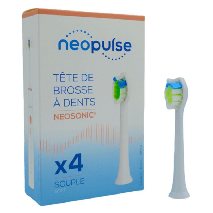 NEOPULSE TETE LE BROSSE A DENTS X4 SOFT BLANC