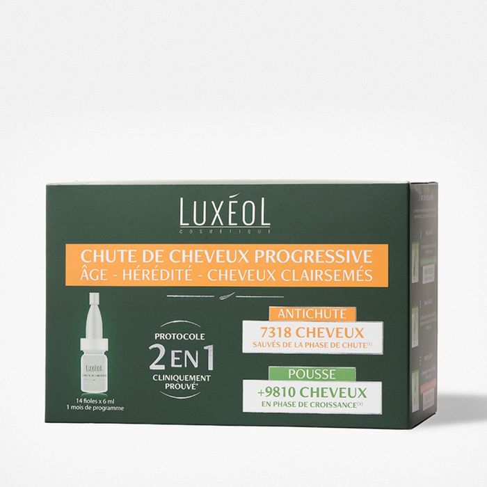 LUXEOL CHUTE DE CHEVEUX PROGRSSIVE 2EN1 14FIOLESX6ML
