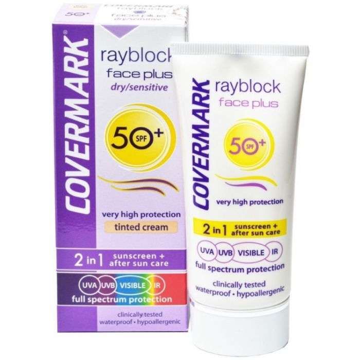 COVERMARK RAYBLOCK FACE+ SENSITIVE BEIGE CLAIR 50+ 50ML 1649
