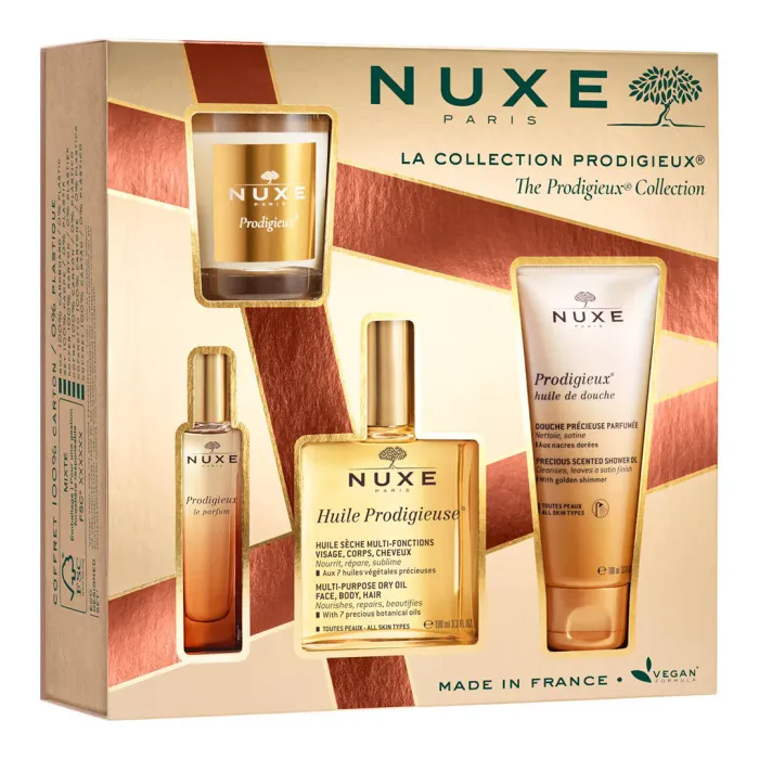 NUXE COFFRET LA COLLECTION PROD HUILE+DOUCHE+PARF+BOUGIE 7870