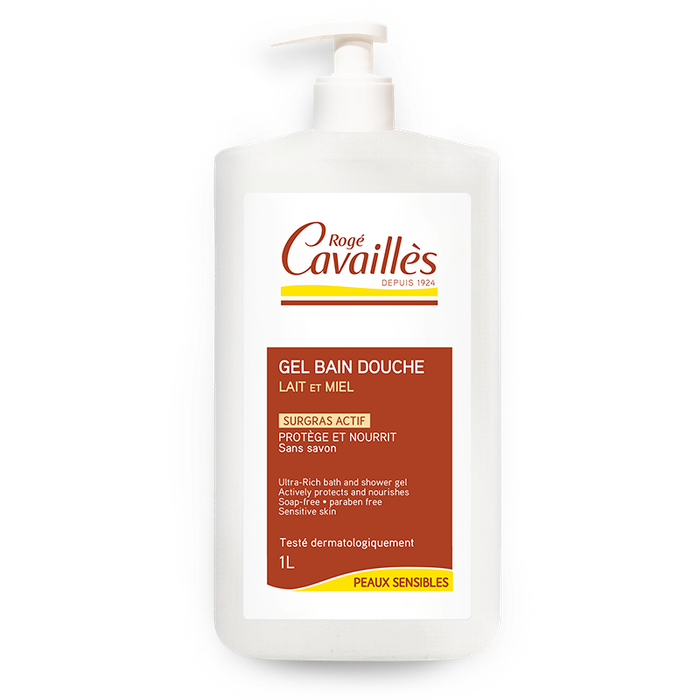 roge cavailles GEL SURGRAS BAIN DOUCHE LAIT MIEL 400ML