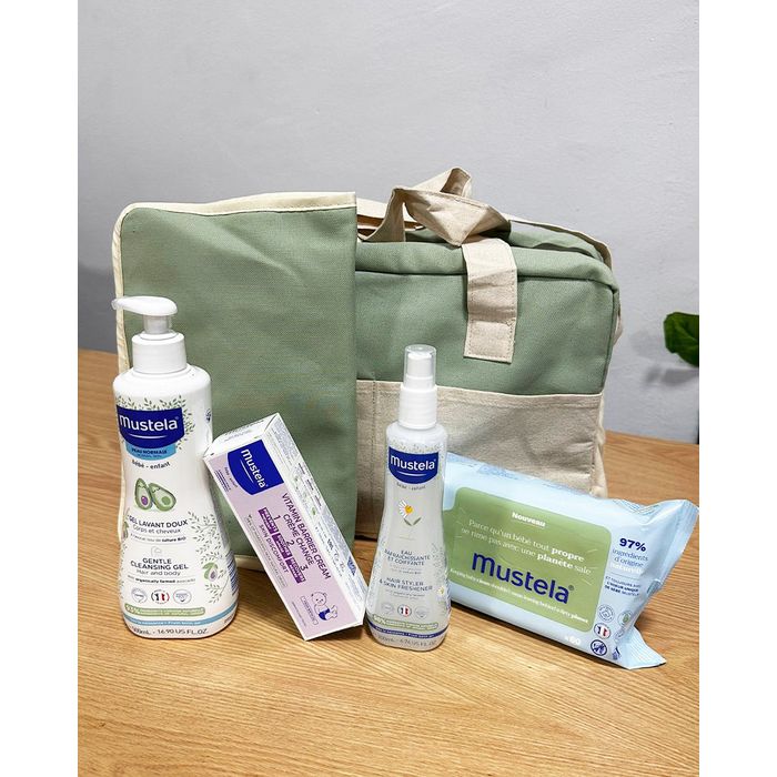 MUSTELA SAC (LAITGM+CR CHANGEPM+SHAMPOING PM+EAU RAFF PM