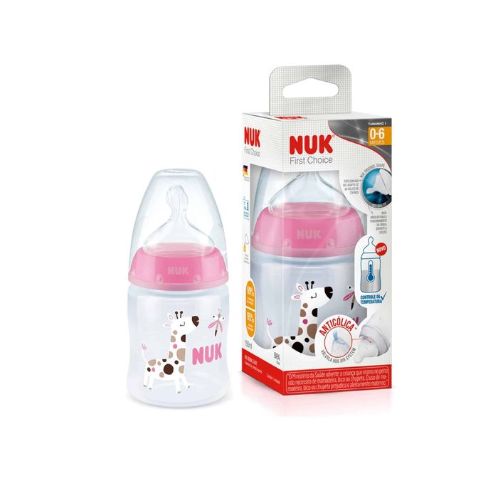 NUK BIBERON PL 110ML ROSE 0-6 MOIS R 10743400