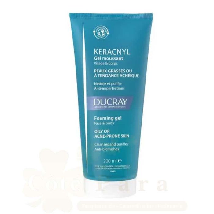 DUCRAY KERACNYL GEL MOUSSANT PEAUX GRASSE 200ML