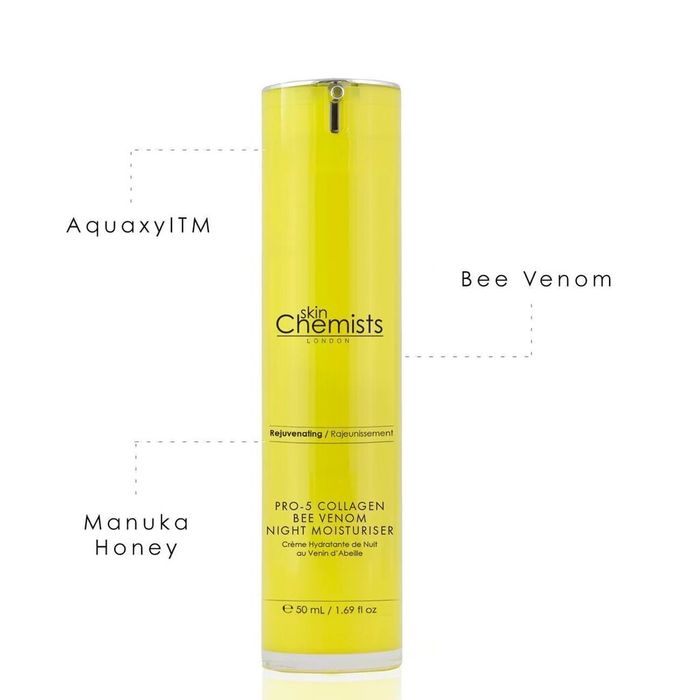 SKIN CHEMISTS CREME HYDRATANTE NUIT AU VENIN D ABEILLE ET COLLAGEN 50ML