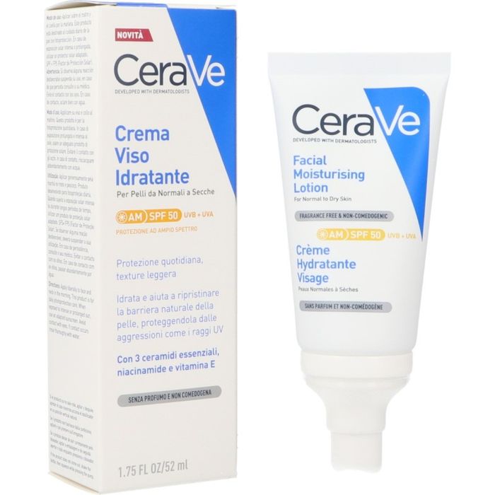 CERAVE CREME HYDRATANTE PEAUX NORMAL/SECHES SPF50 52ML