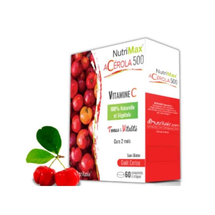 NUTRIMAX ACEROLA500 VITAMINE C NAT&VEG /60CPS