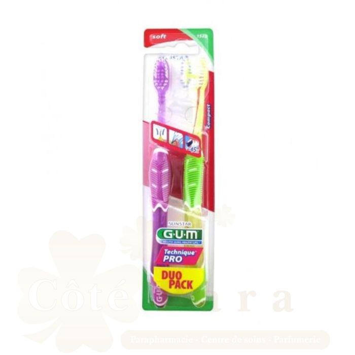 GUM BROSSE A DENTS R:1525 TECHNIQUE PRO DUO SOUPLE