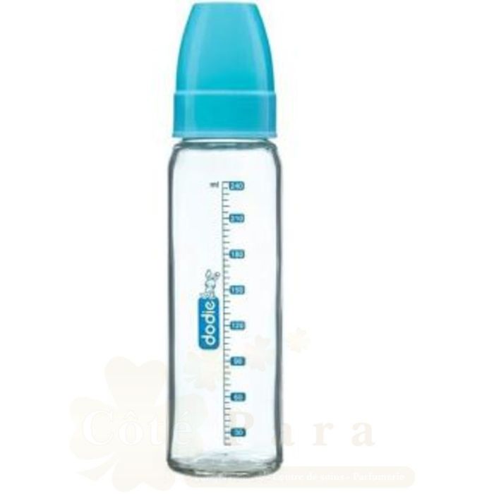DODIE BIBERON VERRE 240ML BLEU