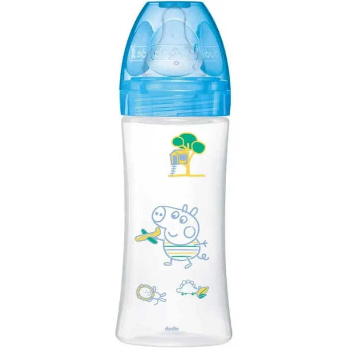 DODIE BIBERON INI 330ML 6M+ BLEU GEORGE 6866