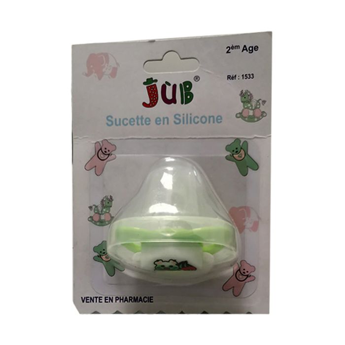JUB SUCETTE SILICONE RONDE 2AGE +COUV