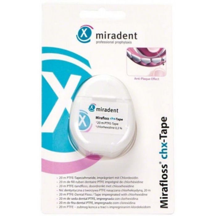 MIRADENT MIRAFLOSS CHX-TAPE 20M