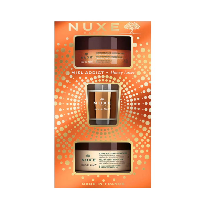 NUXE COFFRET MIEL ADDICT GOMMAGE+BAUME+ BOUJIE 2691