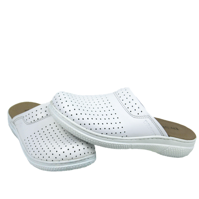 SABOT AVEC 2 BOUCLE H & F BLANC T37 5003