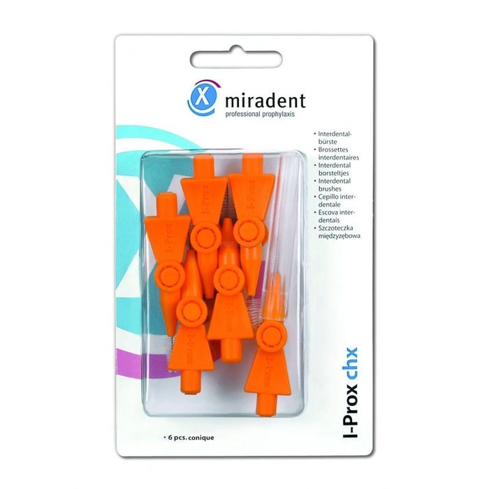 MIRADENT I-PROX CHX BROSSETTES CONIQUES ORONGE