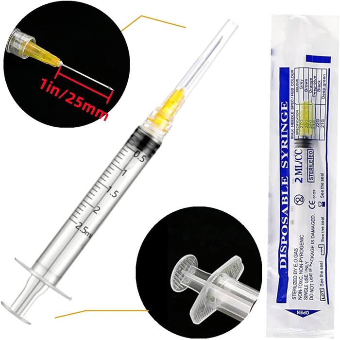 SERINGUE DISPOSABLE 2.5CC 22G NOIR