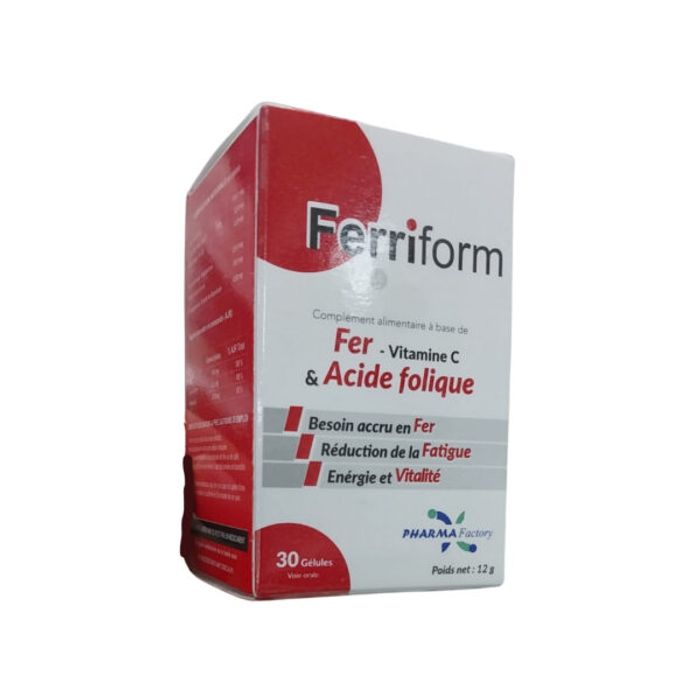 FERRIFORM FER+VITC & ACIDE FOLIQUE 30GELULES