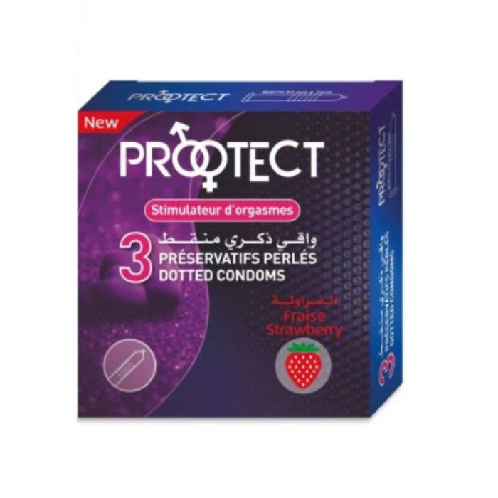 PRÉSERVATIF PROTECT X 3 FRAISE