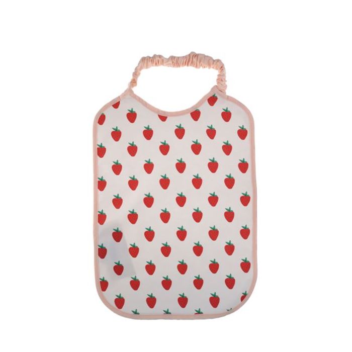 NINNA BAVETTE BB TISSU FRAISE