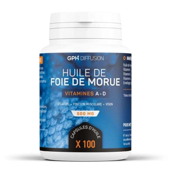 HUILE DE FOIE DE MORUE 100CAP 500MG AB